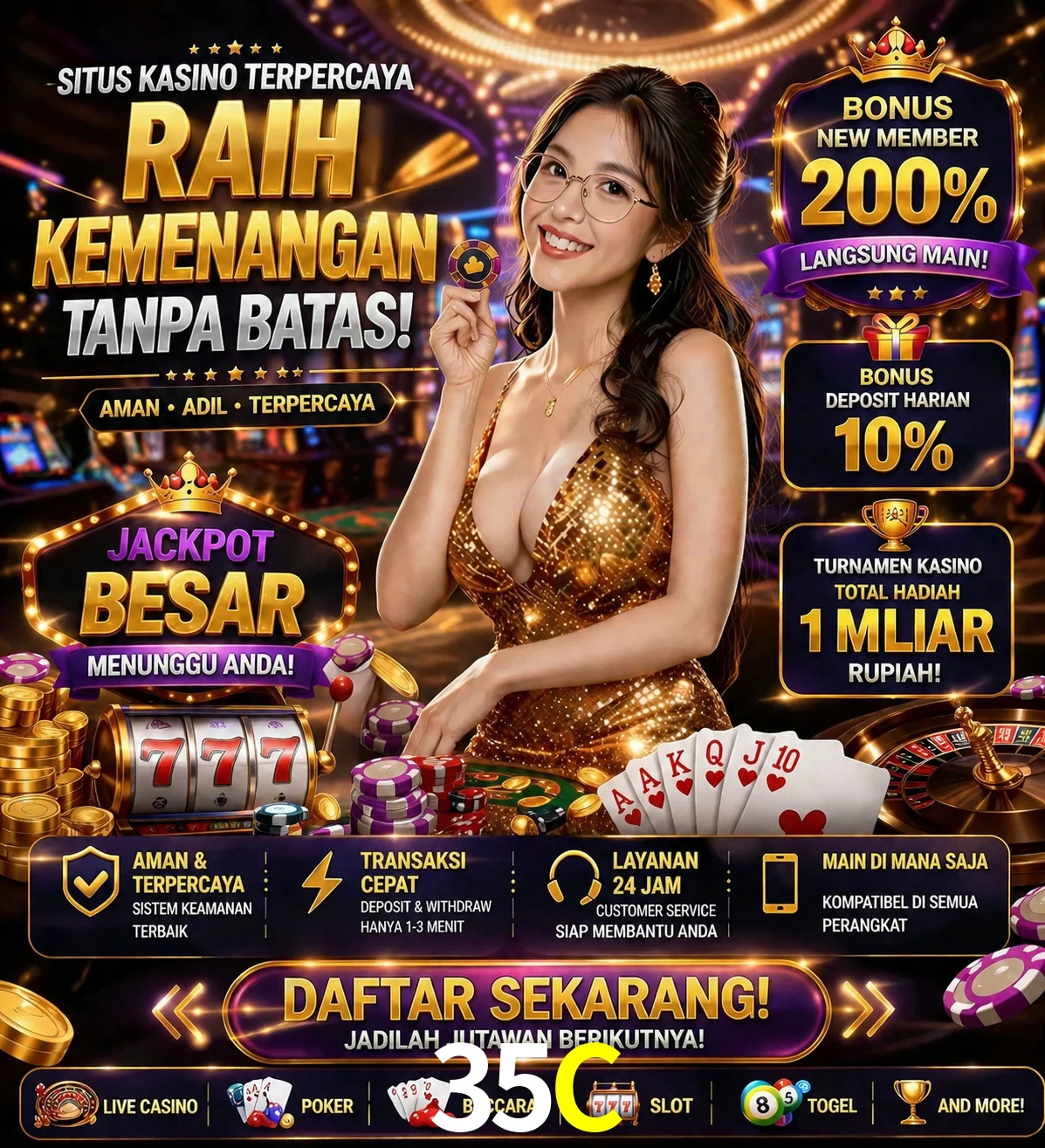 Roleta e blackjack 35C